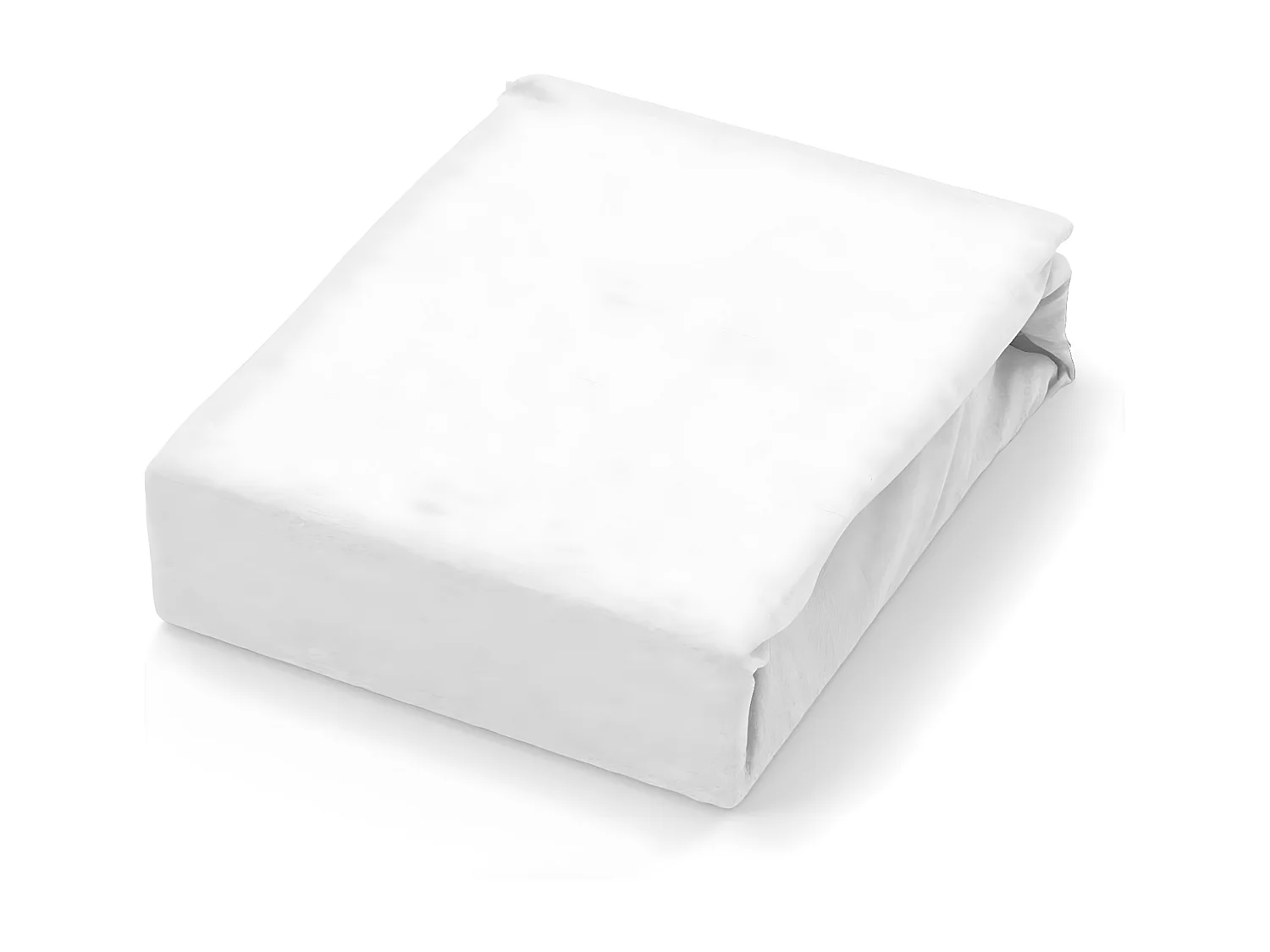 Drap plat en coton 57 fils 260x300 cm UNI blanc, par Soleil d'ocre