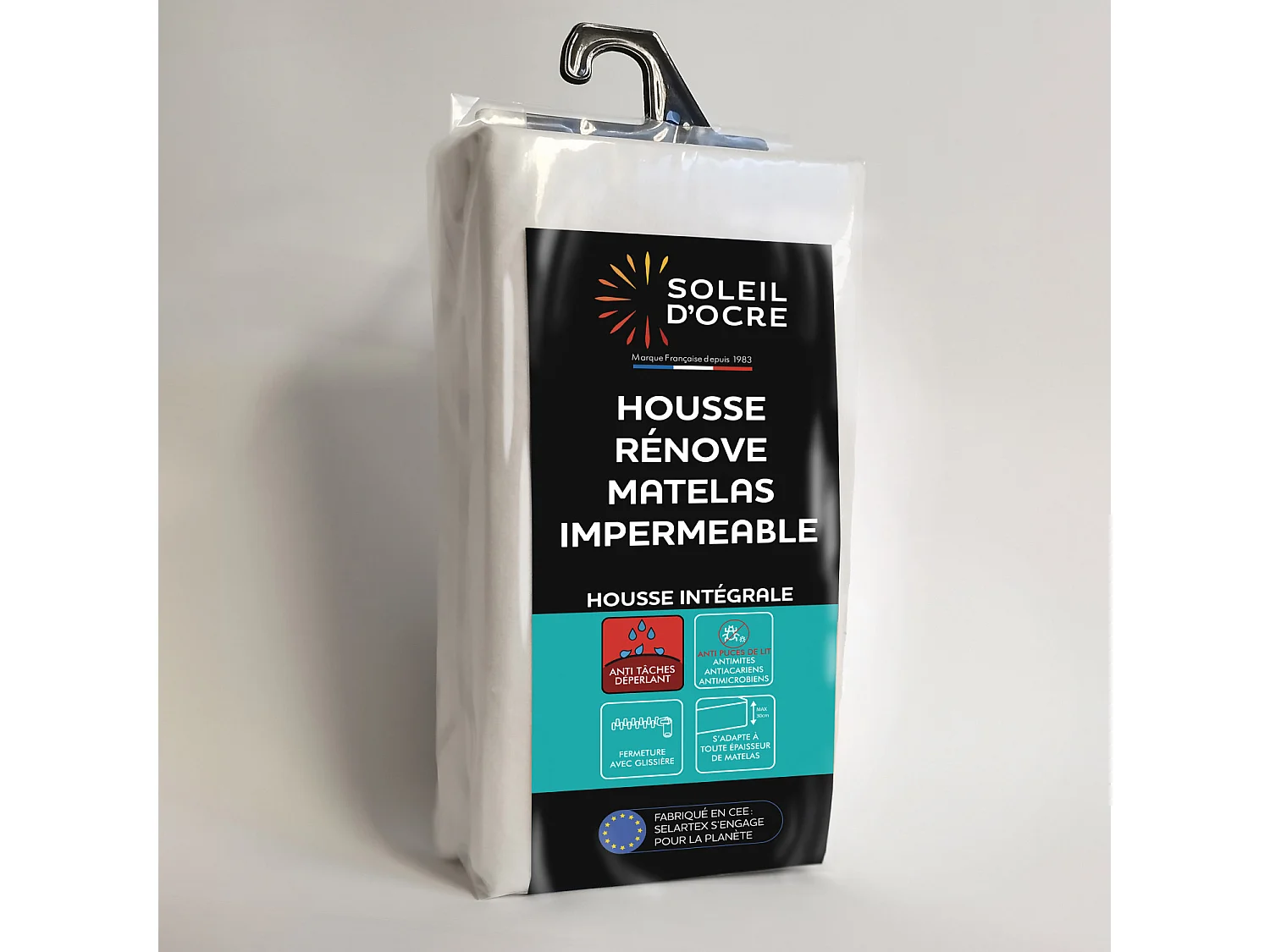 Housse renove matelas 160x200 cm IMPERMEABLE, par Soleil d'ocre