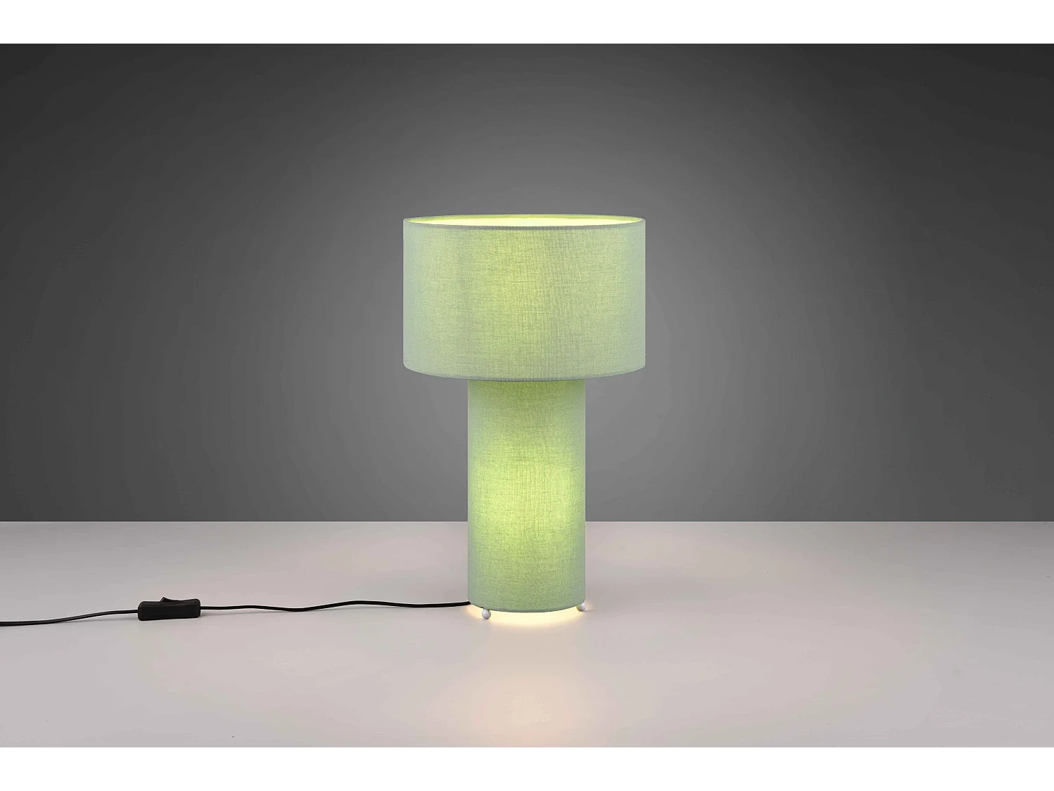 Lampada da tavolo con base illuminata, verde, H 40 cm, Bale