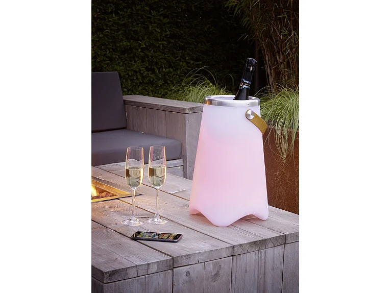 Lampe Jamaica seau à bouteille avec haut parleur