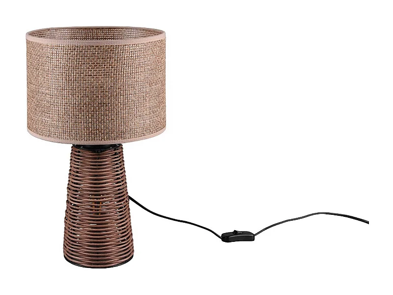 Lampe de table en rotin et jute STRAW