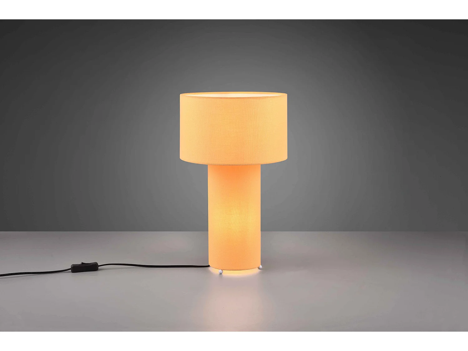 Lampada da tavolo con base illuminata, giallo, H 40 cm, Bale