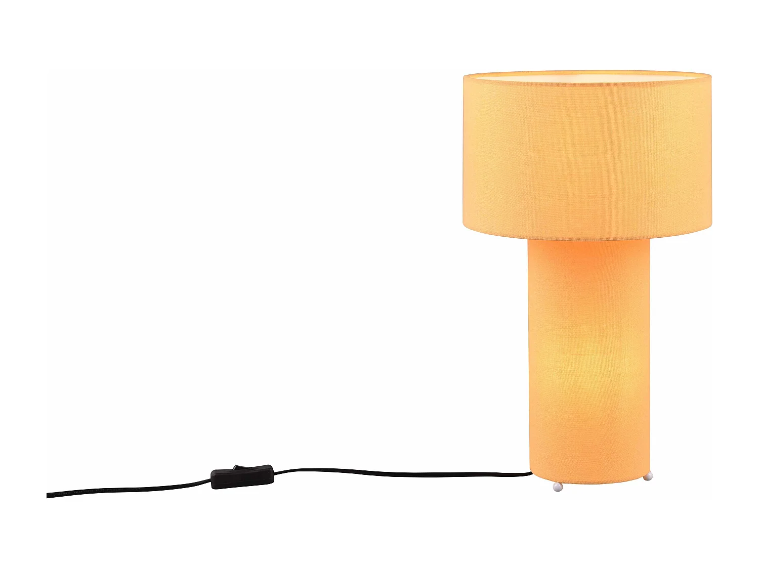 Lampada da tavolo con base illuminata, giallo, H 40 cm, Bale