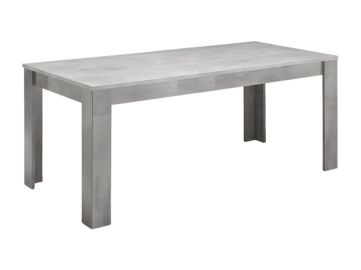 CLARK - Table de Repas Rectangulaire 190x90cm Laquée Effet Marbre