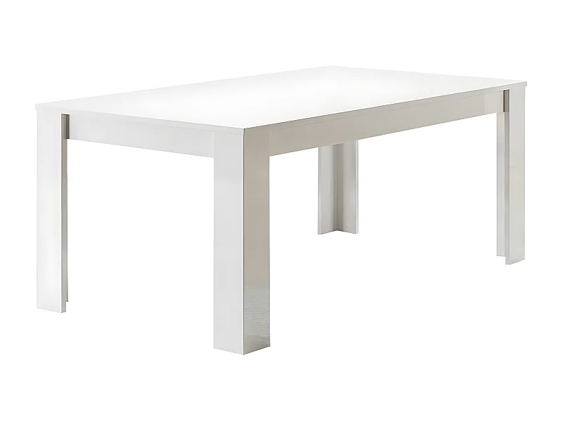 CLARK - Table de Repas Rectangulaire 190x90cm Laquée Blanc