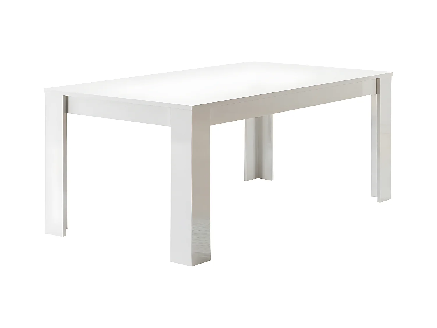 CLARK - Table de Repas Rectangulaire 190x90cm Laquée Blanc