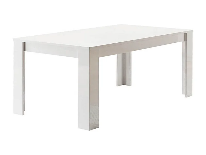 CLARK - Table de Repas Rectangulaire 190x90cm Laquée Blanc