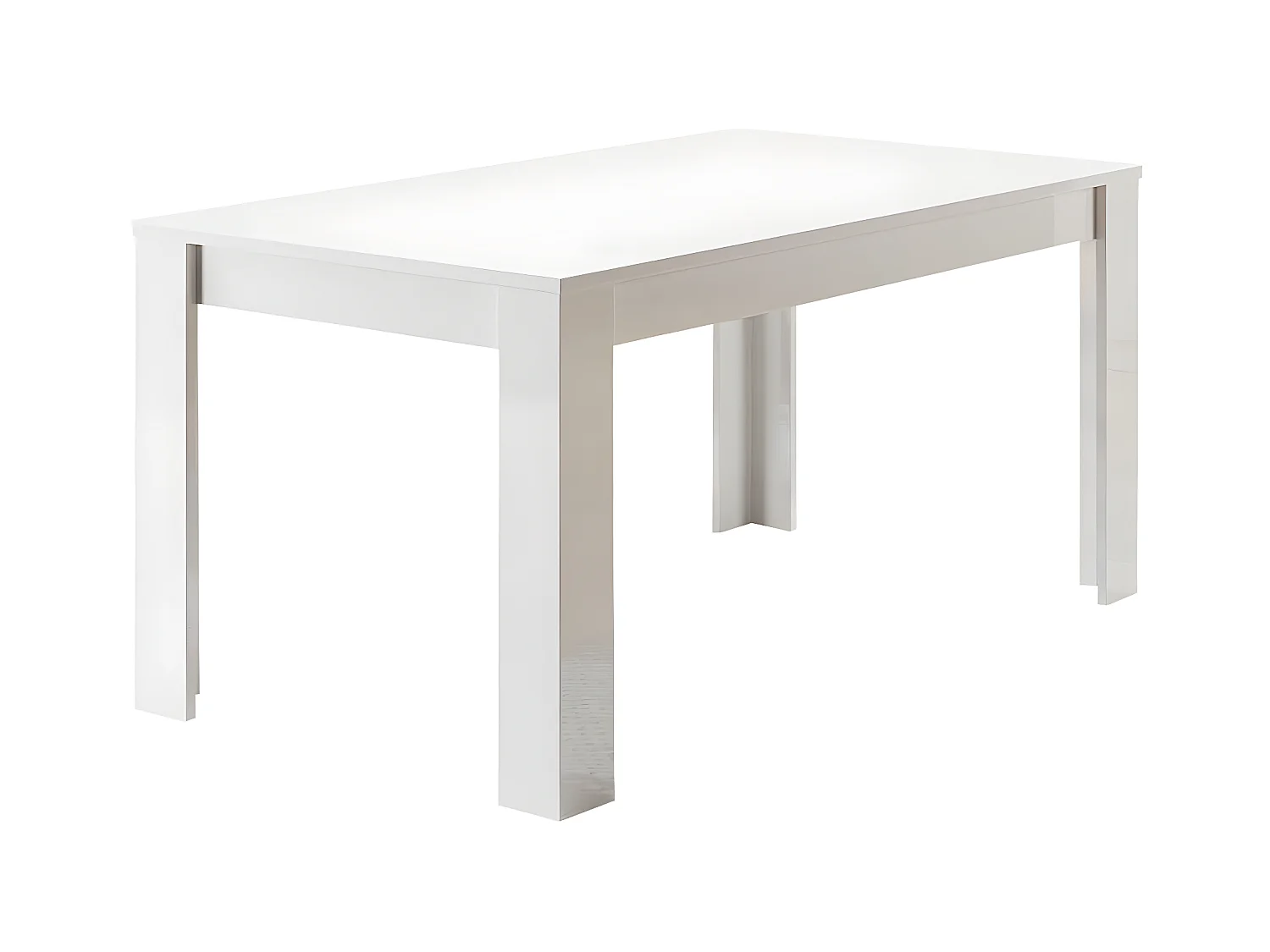 CLARK - Table de Repas Rectangulaire 160x90cm Laquée Blanc