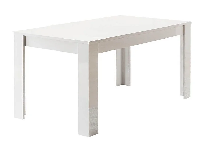CLARK - Table de Repas Rectangulaire 160x90cm Laquée Blanc