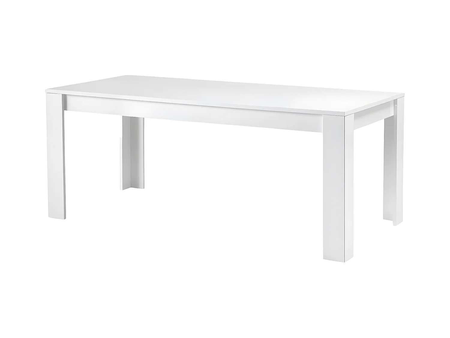 DENAE - Table de Repas Rectangulaire 190x90cm Laquée Blanc Brillant