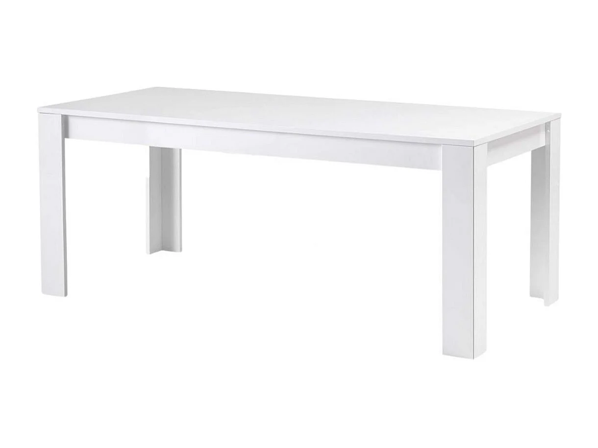 DENAE - Table de Repas Rectangulaire 190x90cm Laquée Blanc Brillant