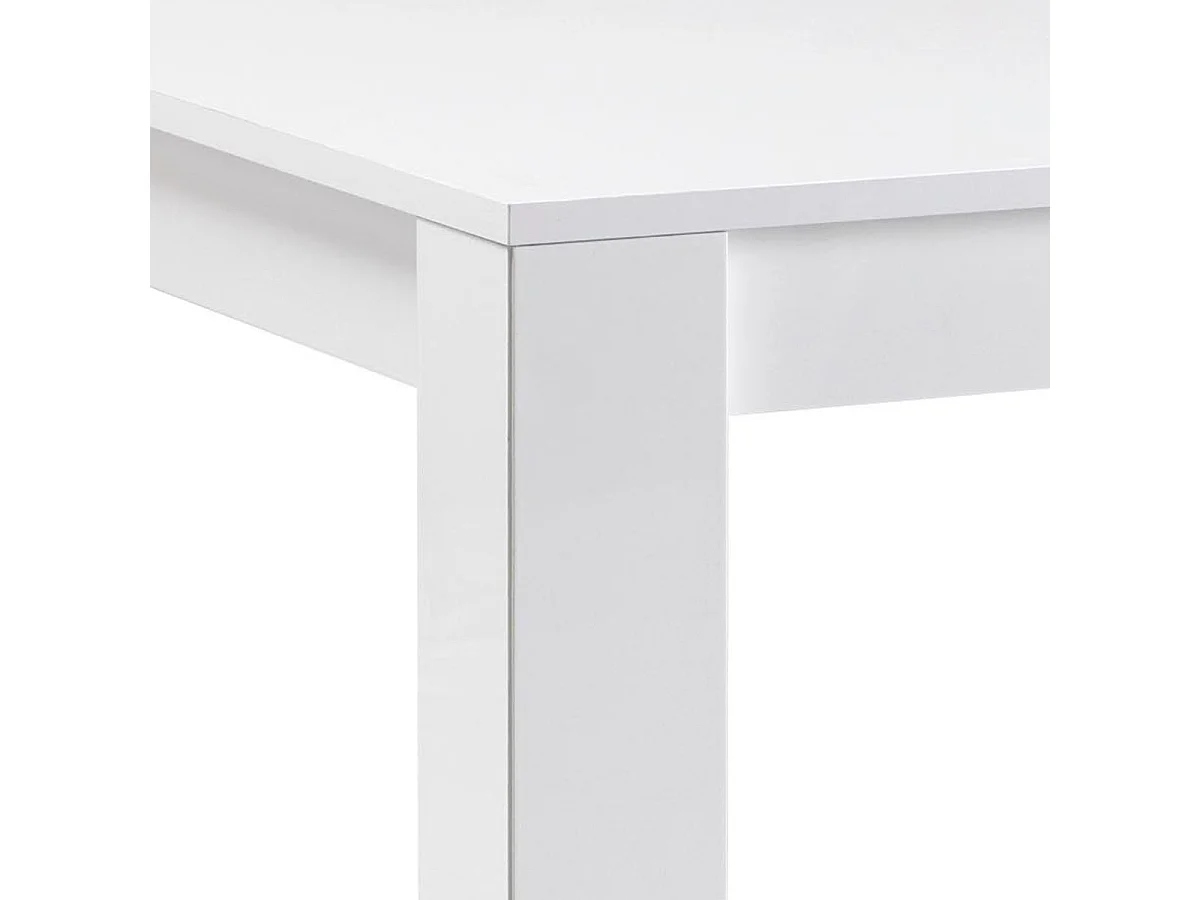 DENAE - Table de Repas Rectangulaire 190x90cm Laquée Blanc Brillant