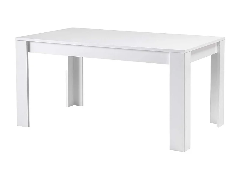 DENAE - Table de Repas Rectangulaire 160x90cm Laquée Blanc Brillant