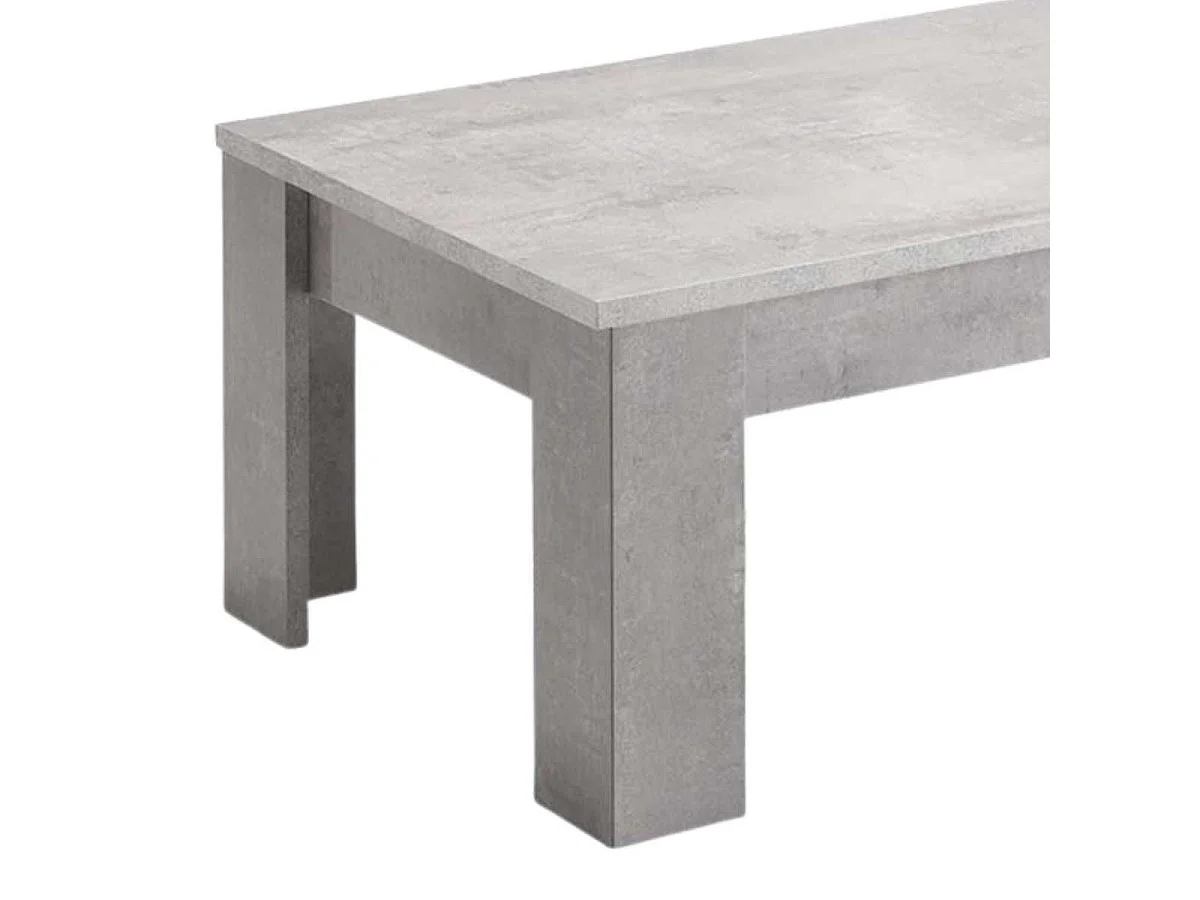 CLARK - Table Basse Rectangulaire L126cm Laquée Effet Marbre