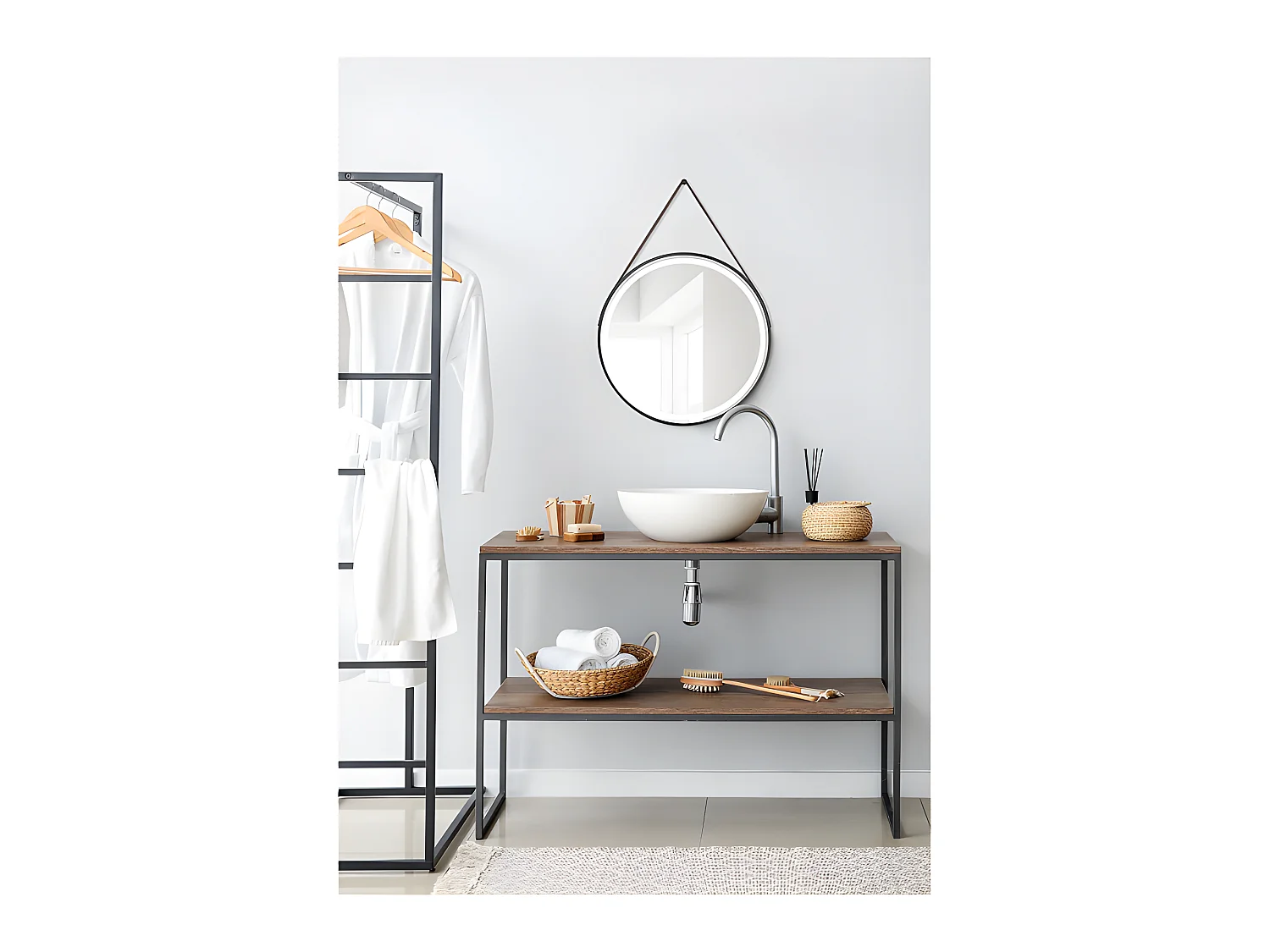 Miroir Fine avec éclairage intégré