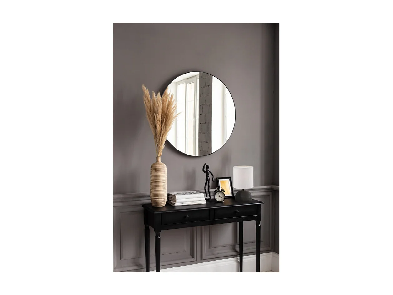Miroir rond design cadre métal ESRA