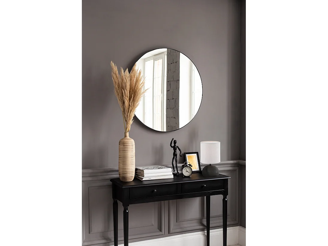 Miroir rond design cadre métal ESRA