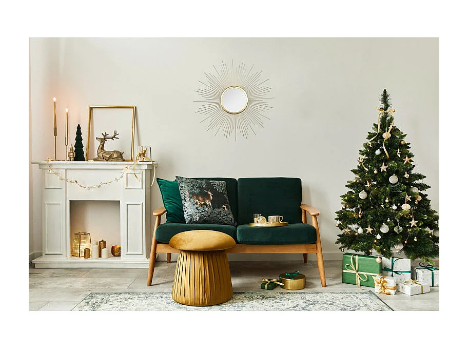 Miroir soleil Sunny, Métal, Or