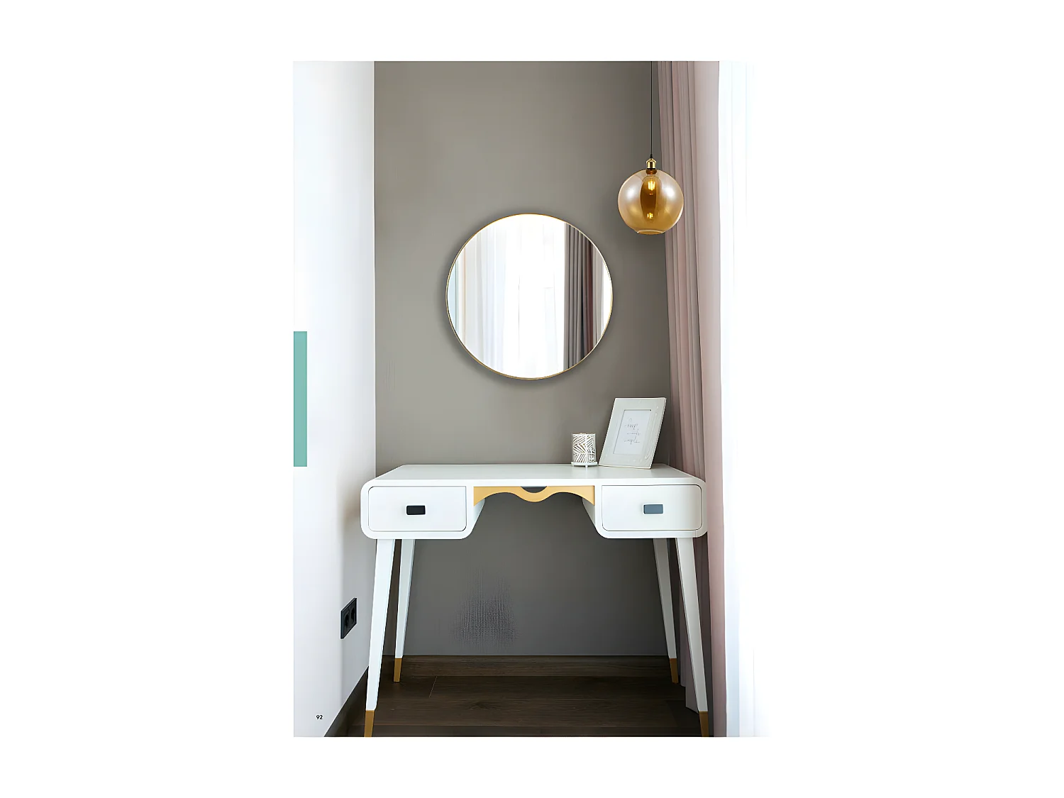 Miroir rond design cadre métal ESRA