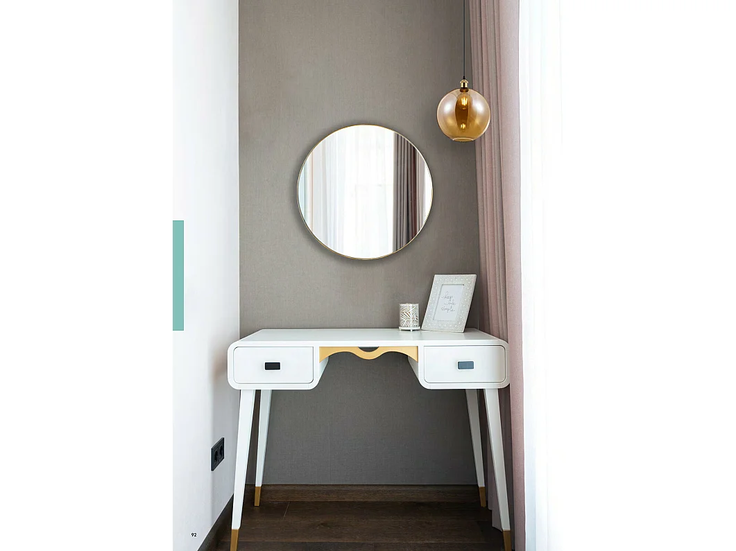 Miroir rond design cadre métal ESRA