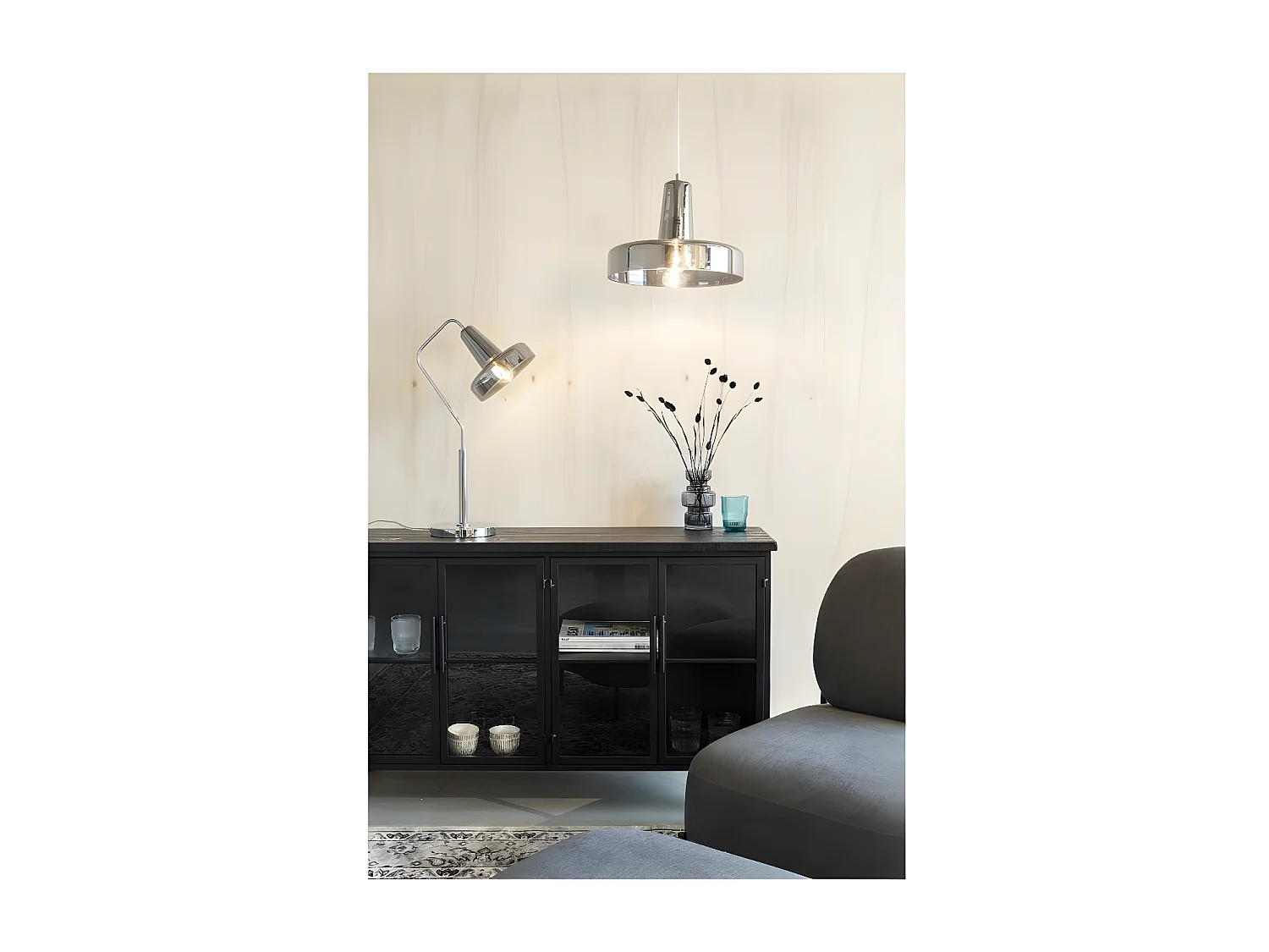 Grande suspension design Anshin en verre