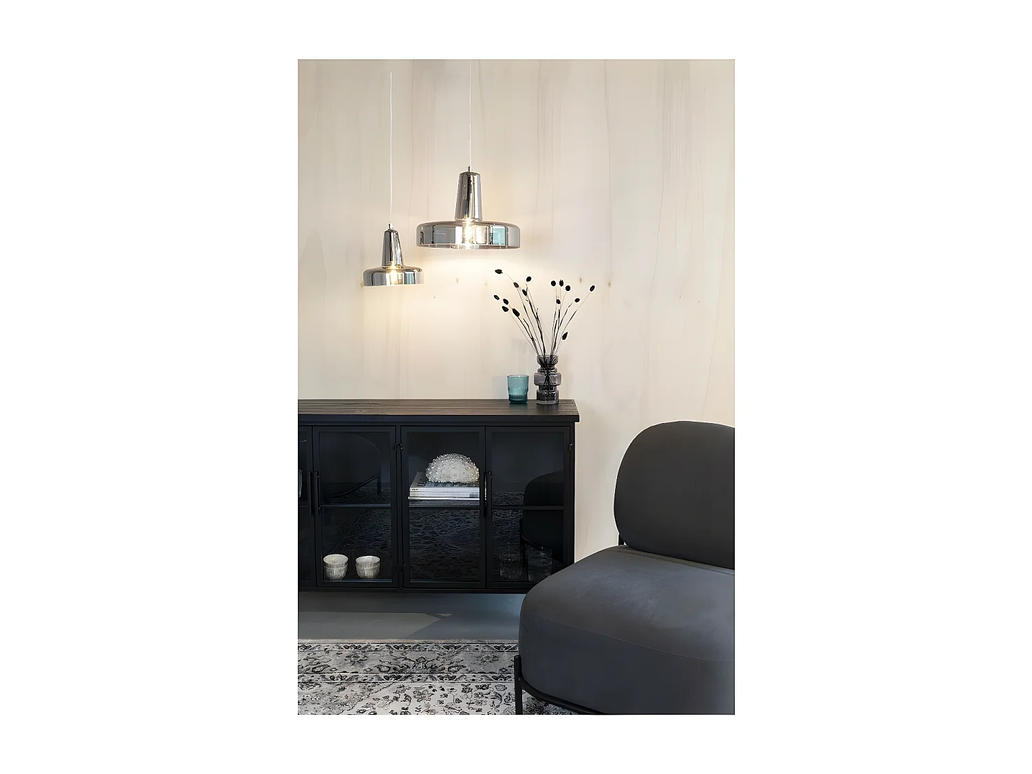 Petite suspension design Anshin en verre