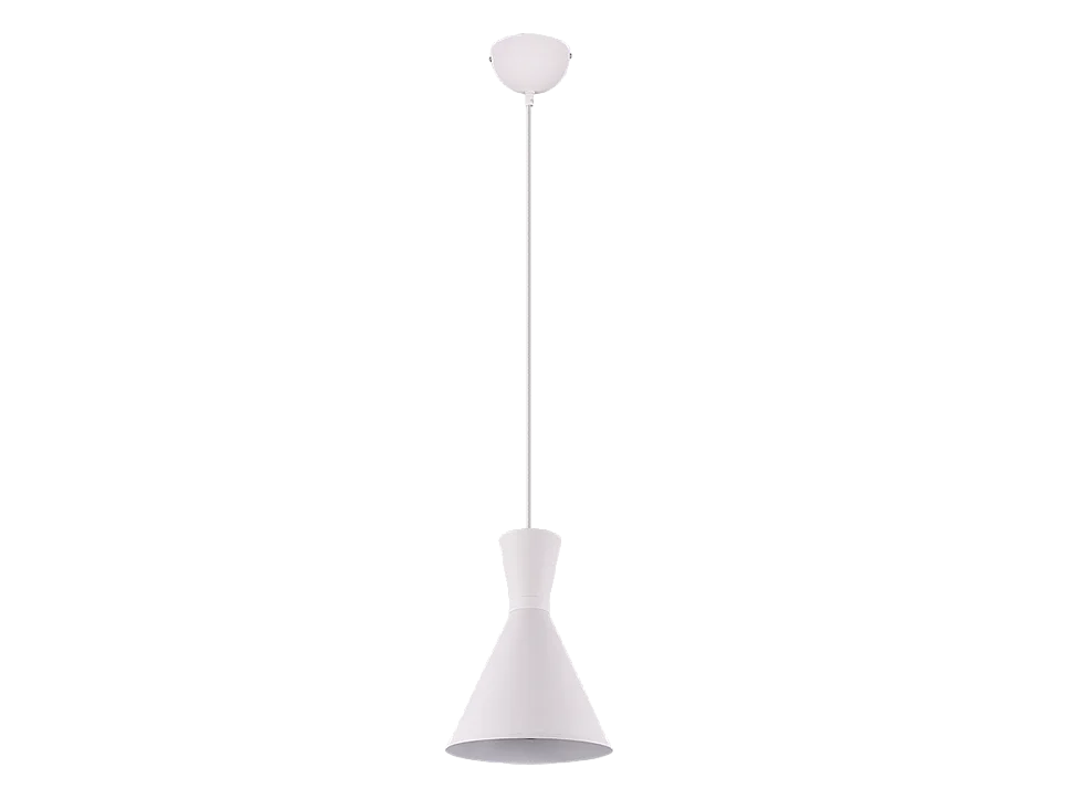 Lampada a sospensione, metallo, bianco opaco, 20x150x20 cm, Enzo
