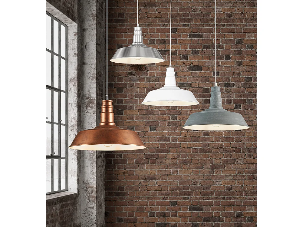 Lampada a sospensione, metallo, bianco, 36x150x36 cm, Will