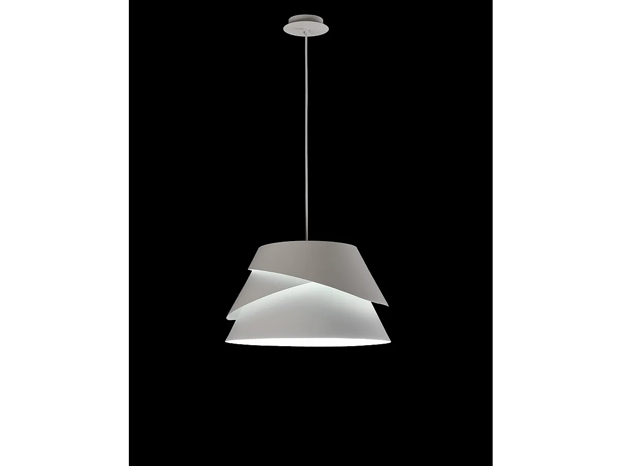 Suspension Alboran, Métal, Blanc