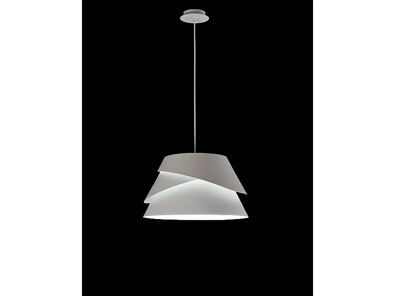 Suspension Alboran, Métal, Blanc