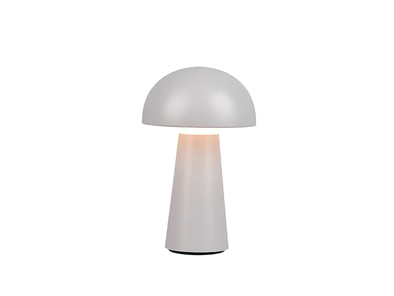 Lampada da tavolo da esterno LED, plastica, grigio, 13,6x21,5x13,6 cm, Lennon