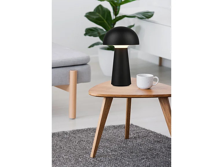 Lampada da tavolo da esterno LED, plastica, nero, 13,6x21,5x13,6 cm, Lennon
