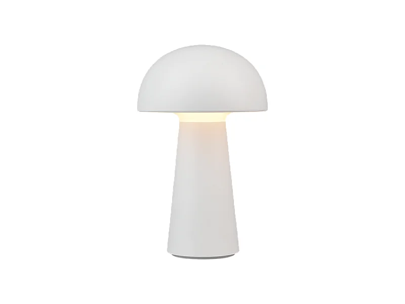 Lampada da tavolo da esterno LED, plastica, bianco, 13,6x21,5x13,6 cm, Lennon