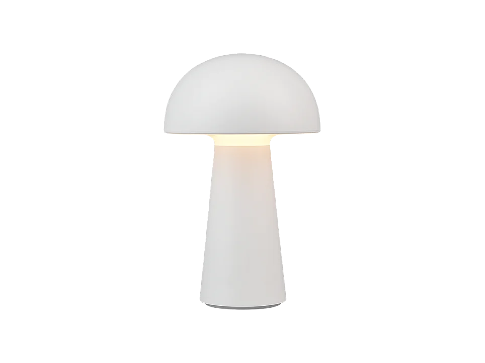 Lampada da tavolo da esterno LED, plastica, bianco, 13,6x21,5x13,6 cm, Lennon