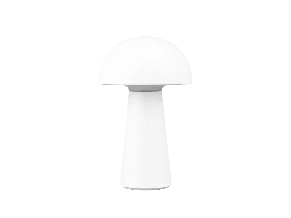 Lampada da tavolo da esterno LED, plastica, bianco, 13,6x21,5x13,6 cm, Lennon