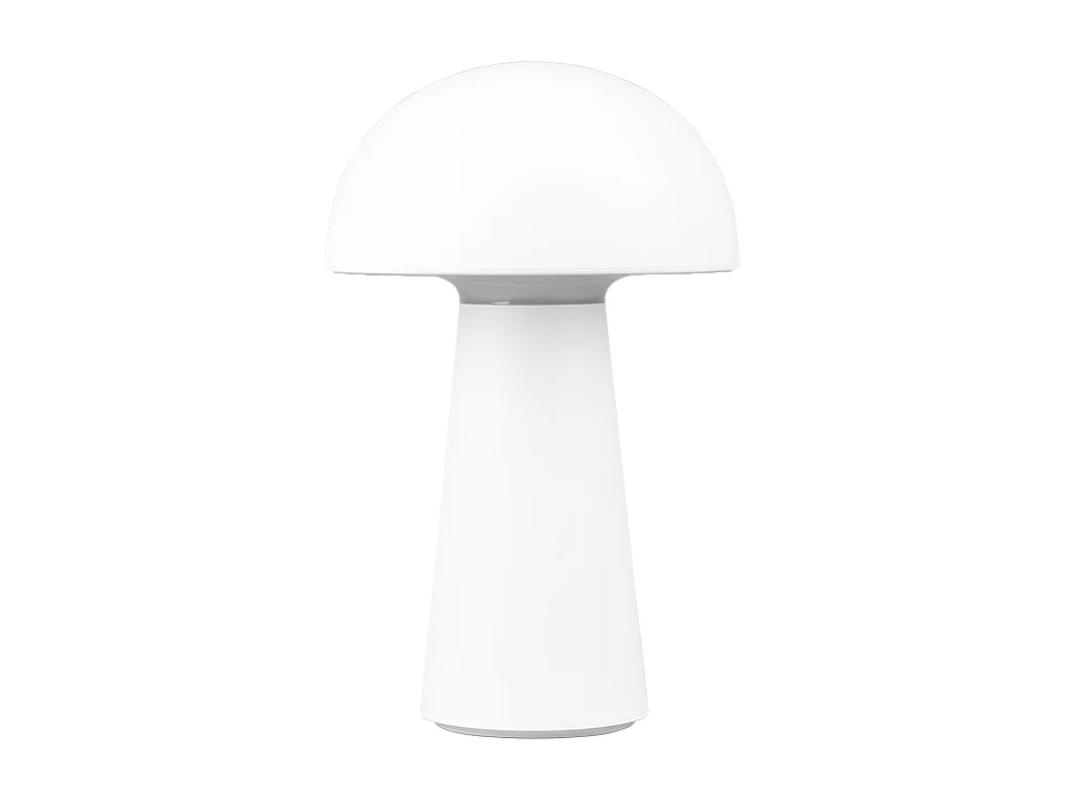 Lampada da tavolo da esterno LED, plastica, bianco, 13,6x21,5x13,6 cm, Lennon