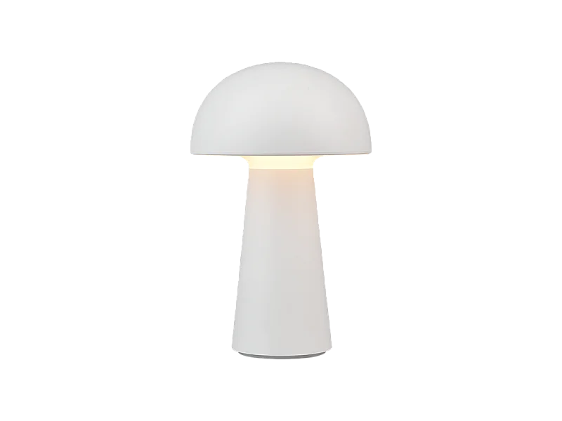 Lampada da tavolo da esterno LED, plastica, bianco, 13,6x21,5x13,6 cm, Lennon