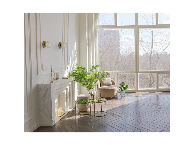 Applique murale verre et métal Marquise