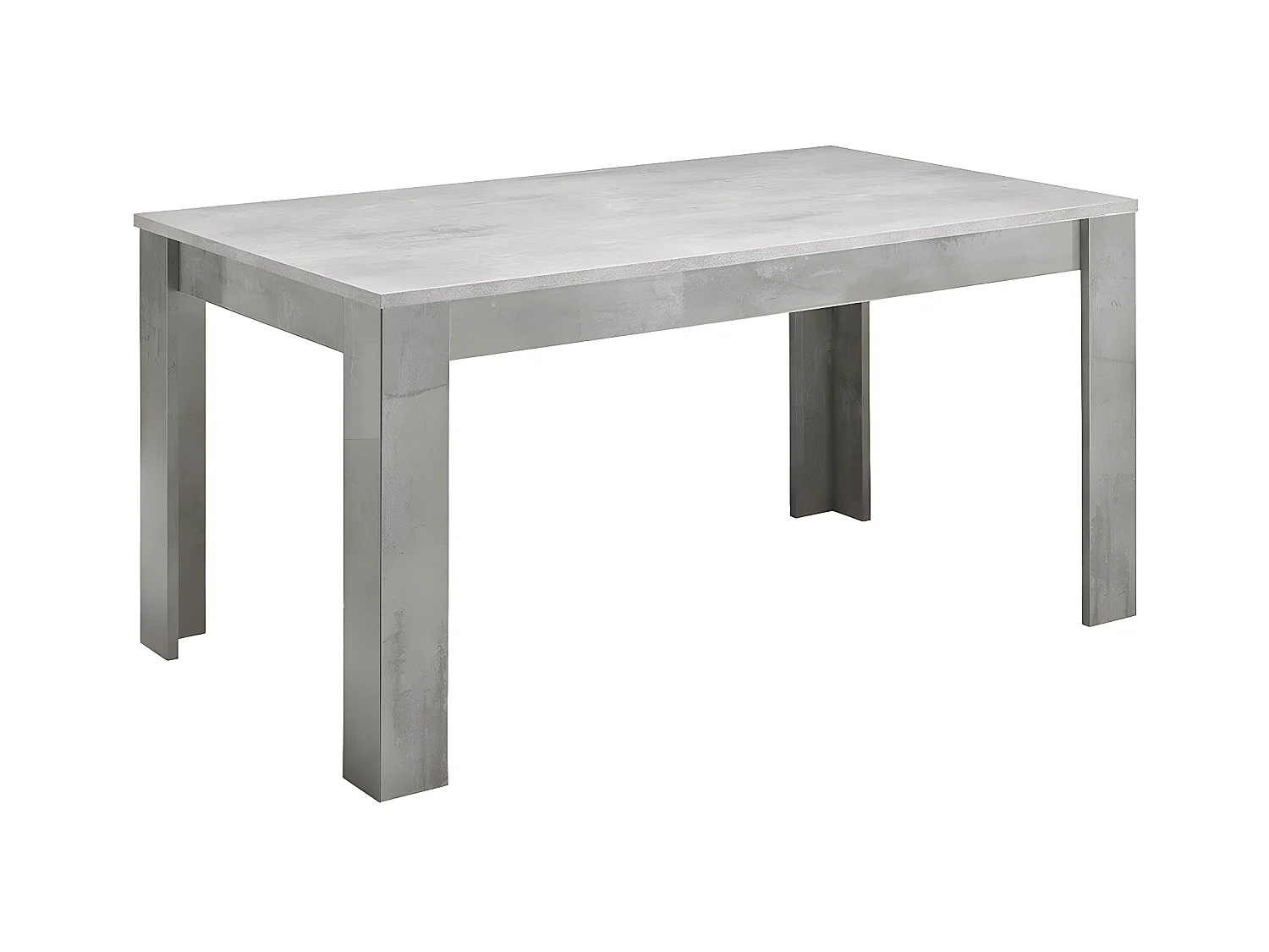 CLARK - Ensemble Séjour Complet Effet Marbre Table 190cm + Buffet + Vitrine avec Leds