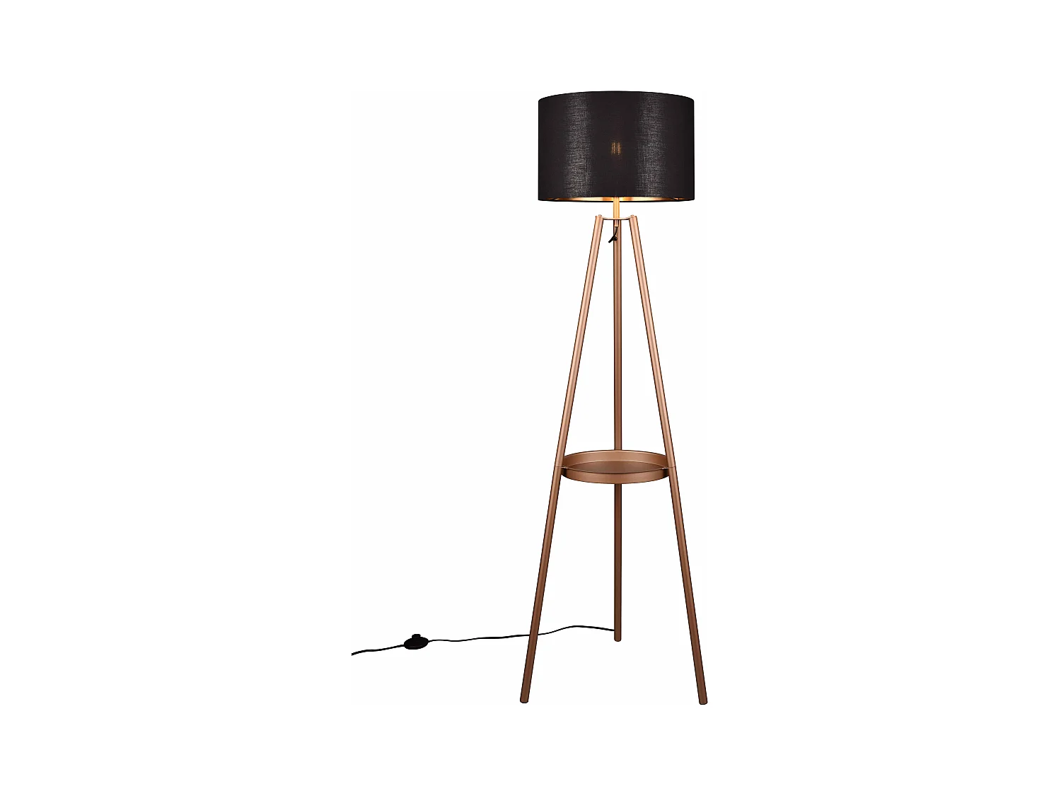 Lampadaire trois pieds design avec abat-jour tissu