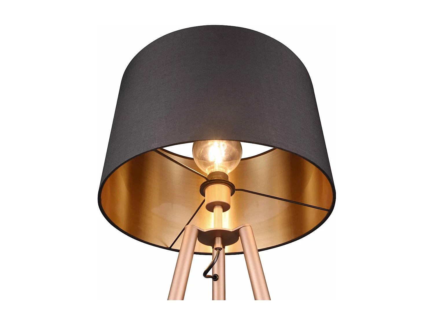 Lampadaire trois pieds design avec abat-jour tissu