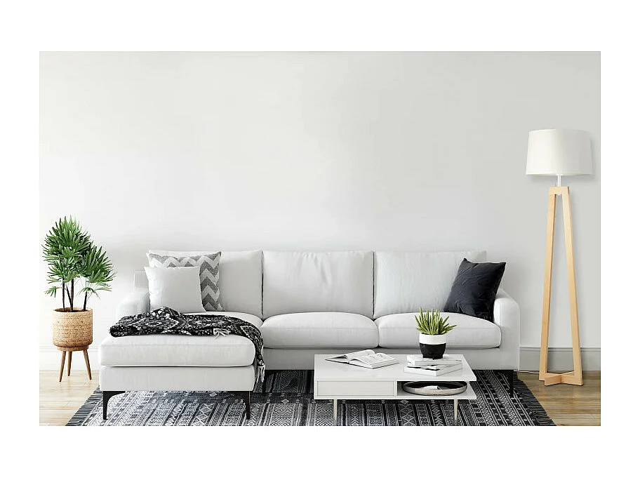 Lampadaire design Sacha ls blanc écru