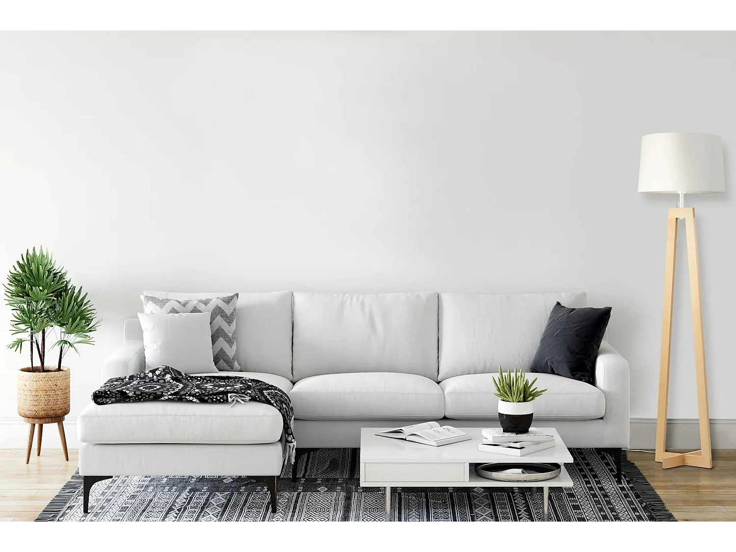 Lampadaire design Sacha ls blanc écru