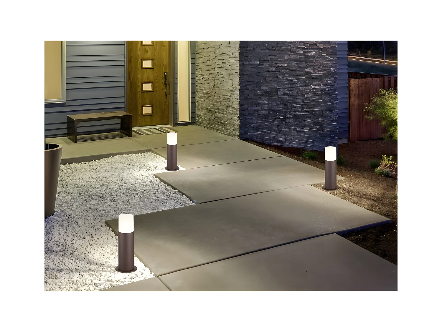 Potelet de jardin moderne métal Hoosic