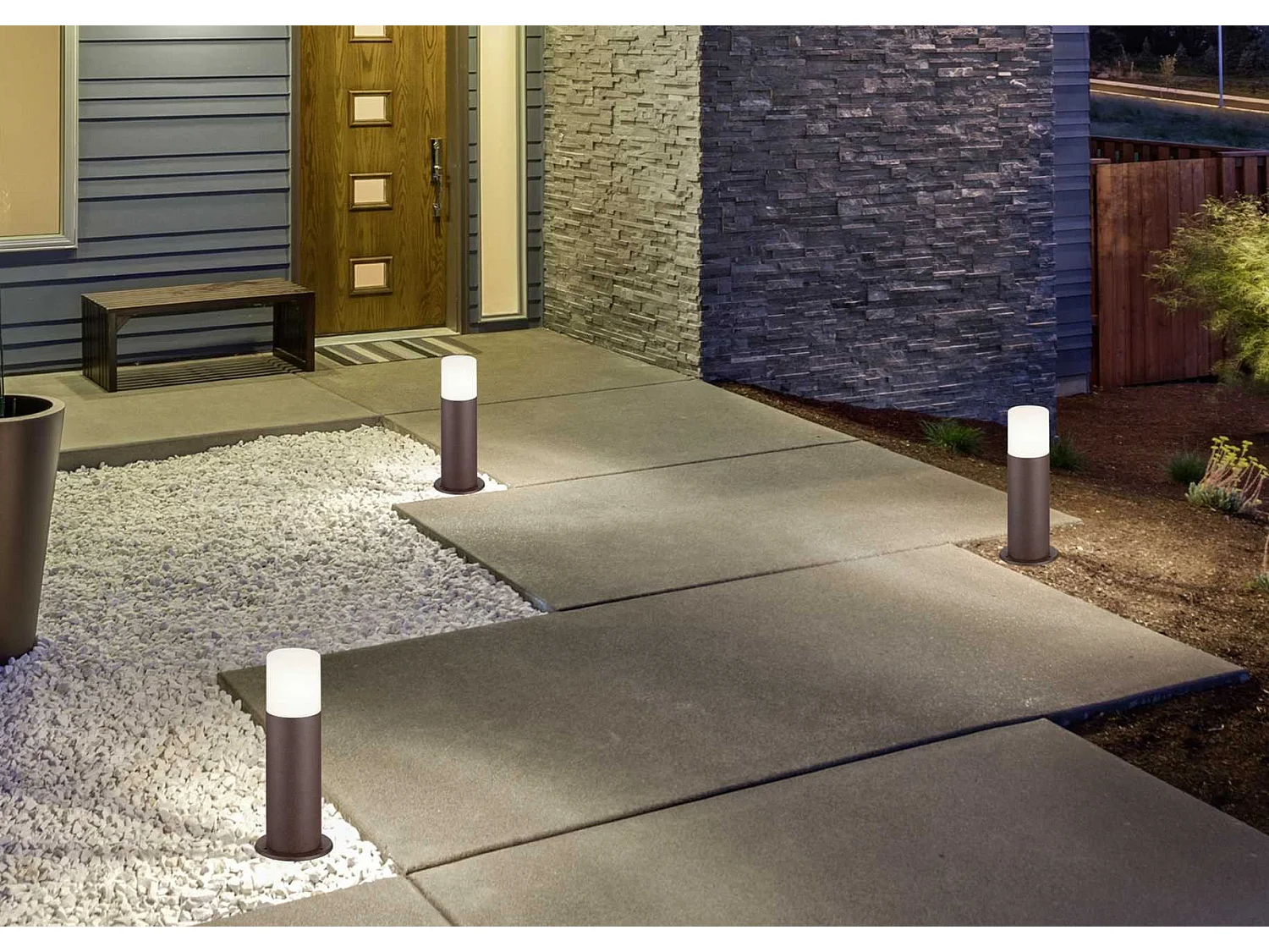 Potelet de jardin moderne métal Hoosic