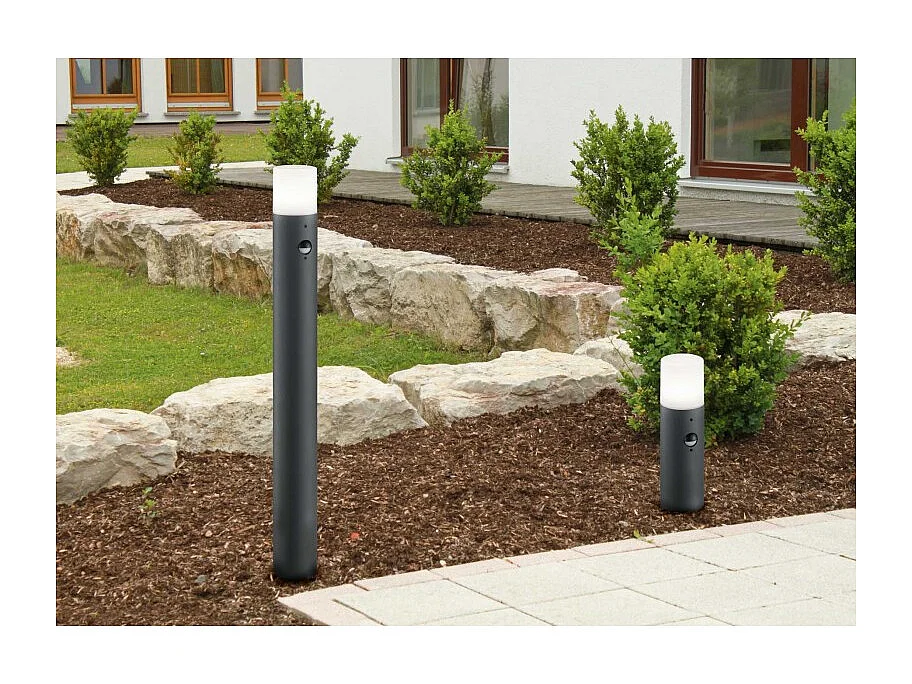 Borne extérieure 80 cm anthracite avec détecteur - Trio - Hoosic