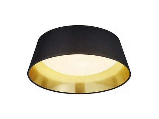 Plafoniera LED, tessuto, nero, 34x12x34 cm, Ponts
