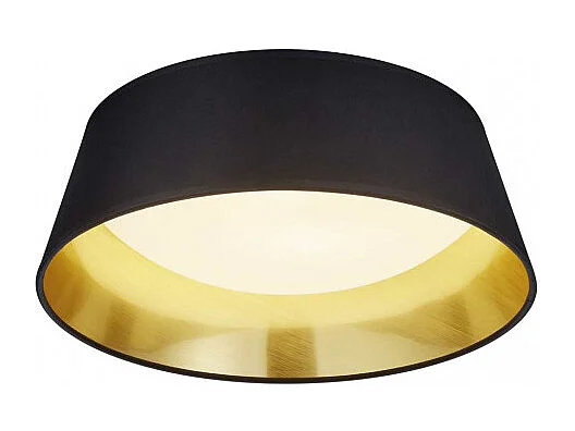 Plafoniera LED, tessuto, nero, 34x12x34 cm, Ponts