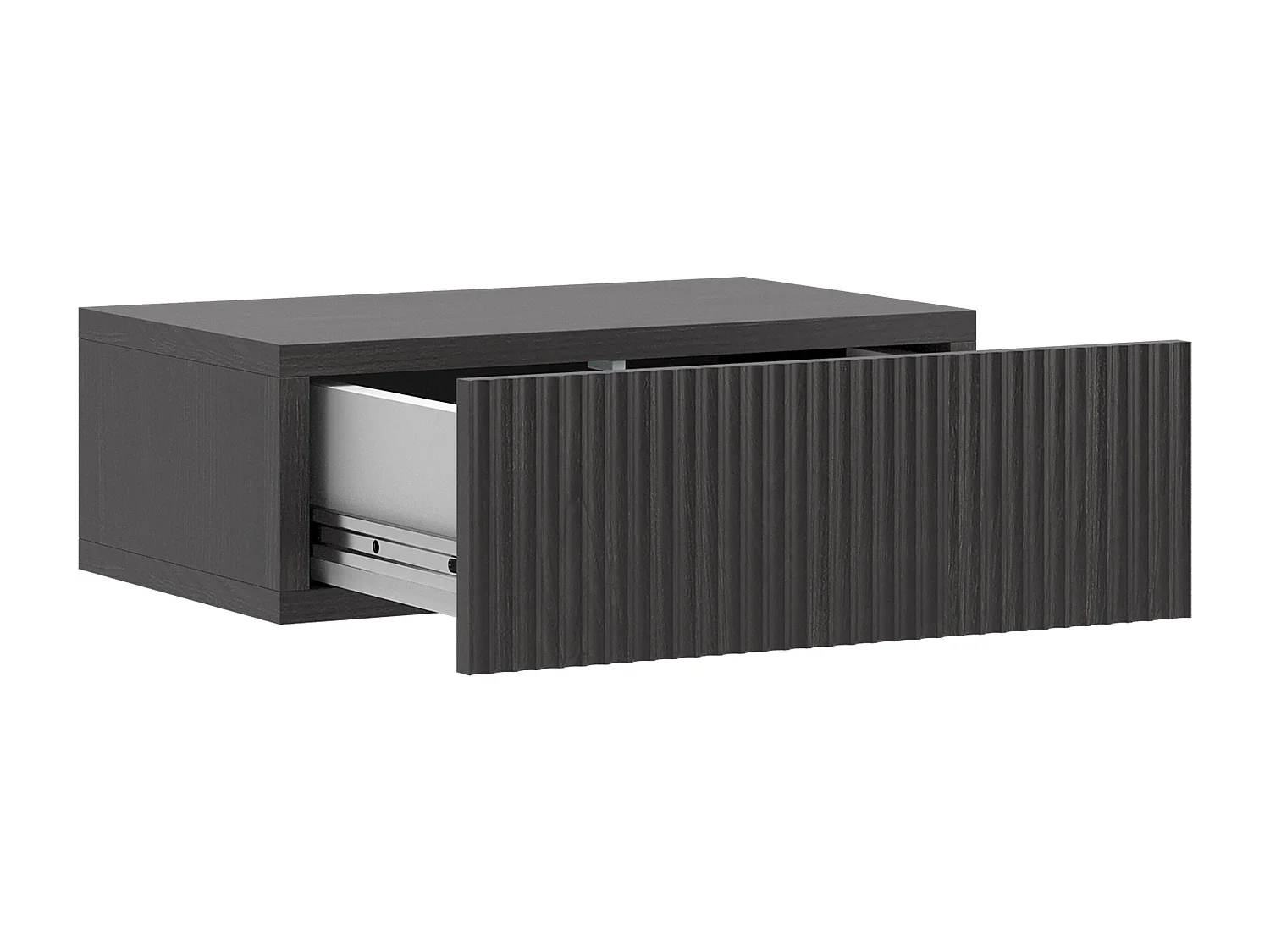 Nachtkastje - 50cm - met lade - hangend - kleur Portland essenhout - NOLIE