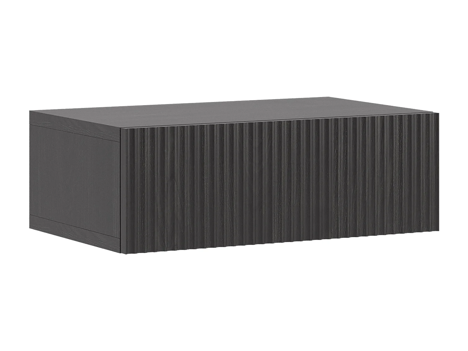 Nachtkastje - 50cm - met lade - hangend - kleur Portland essenhout - NOLIE